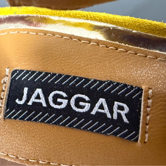 Jaggar Temped Curved Heel Yellow Suede Slingback Mules Pumps Heels - Picture 4 of 10